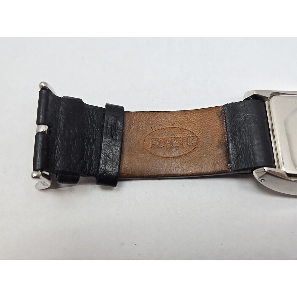 Fossil Arkitekt FS4510 Mens Tonneau Leather Date Watch New Battery 5ATM 50M - Picture 10 of 12